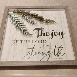 Wall Art with The joy of the Lord is my strength Scripture(Retail $27.99)